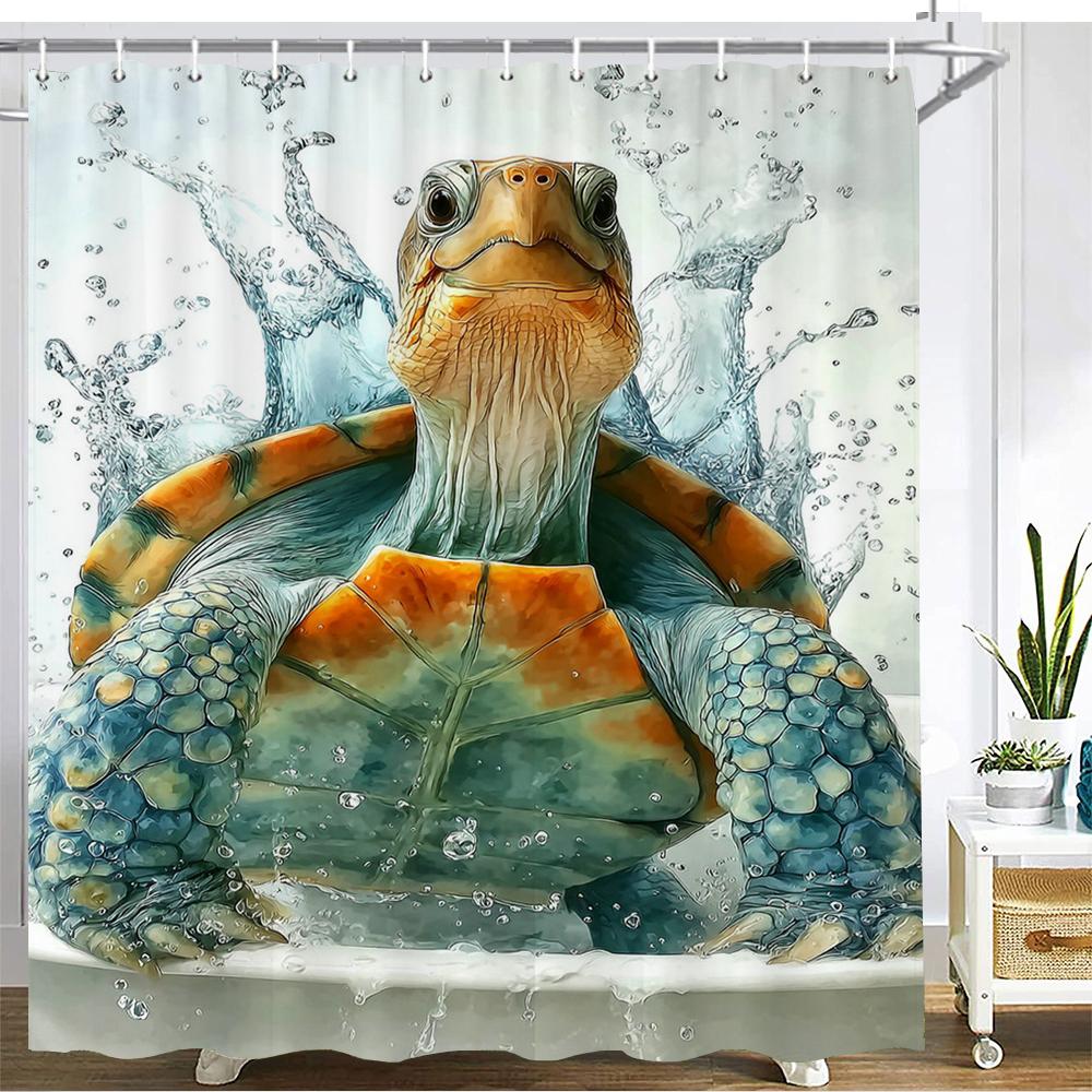 Funny and creative animals turtle Shower Curtain Bath Curtain Printing Polyester Bathroom Curtains for Home decoration curtain