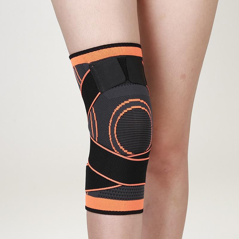 Настраиваемые спортивные наколенники, бег под давлением на открытом воздухе, баскетбол, защитные приспособления для фитнеса, трикотажные нейлоновые бинты, наколенники с ремнями