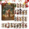 2025 Felt Mouse Advent Calendar 24-Day Christmas Countdown with Handmade Felt Mice Ornaments Holiday Keepsakes for Home Decor Collectors