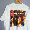 Vintage Rock Tee Bon Jovii 2026 Forever Tour T Shirt Vintage Classic Y2k Punk Top Print Casual Loose Street Wear Unisex