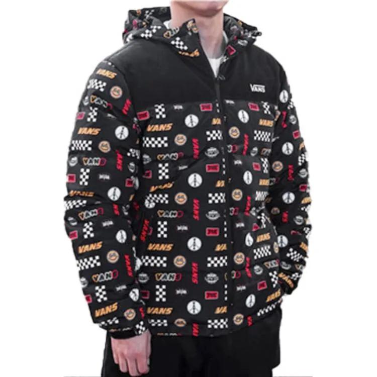 Vans Down Jackets Men's Black Hooded Moderate (Unisex) Down Jackets VN0A5F5W7CF