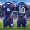 2026 Special NO.10 Mbappé Fan Football Jersey Tee Shorts Set Kids France Fans Shirt and Shorts,Single Top Available,2 Piece Set