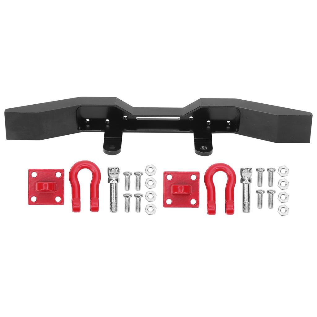 Aluminium Alloy Front Bumper CNC Polished Surface DIY for 1 16 RC Car Upgrade Parts Black