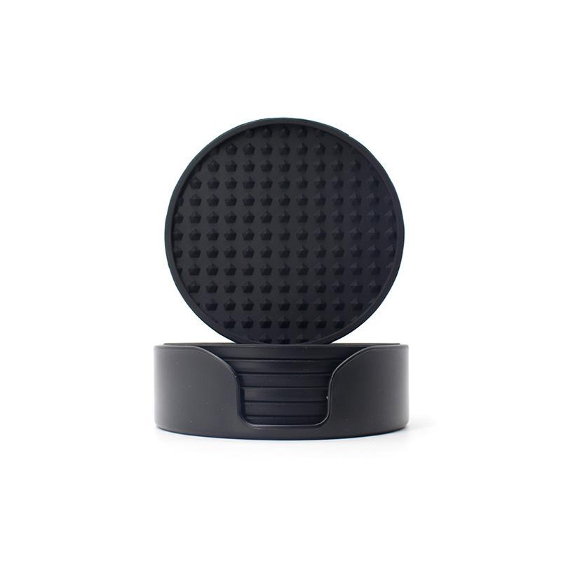 New silicone coaster, high temperature resistant and non-slip desktop thermal insulation mat, teacup mat, round coaster.