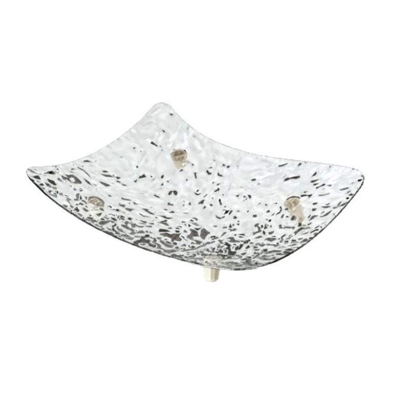 Прозрачные квадратные фруктовые тарелки Гостиная Орехи Закуски Фруктовое блюдо Стол для вечеринки Конфеты Еда Поднос для хранения Фруктовая тарелка Костяная тарелка