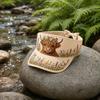 Retro Style Sun Hat, Rustic Highland Cow Floral Print Summer Hat, Lightweight Empty Top Hat for Spring Summer Outdoor Activities Morning Walks