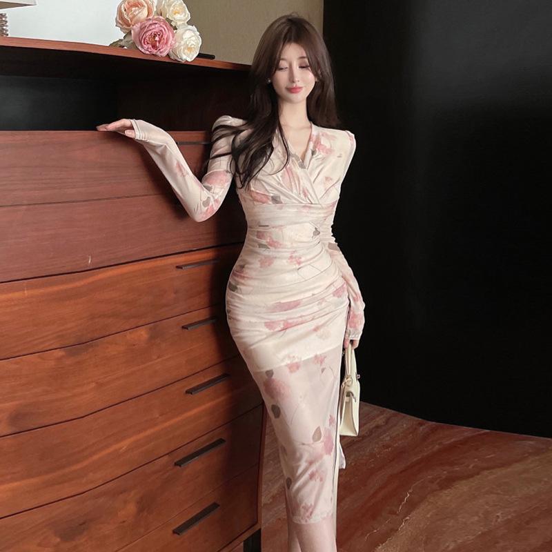 Женская одежда нежное ветровое цветочное сетчатое платье с разрезом на талии прилив