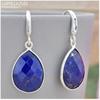 Les Trésors De Lily [R1662] - Artisanal Silver Earrings 'Mineralia' Lapis Lazuli Silver - 18x14 Mm