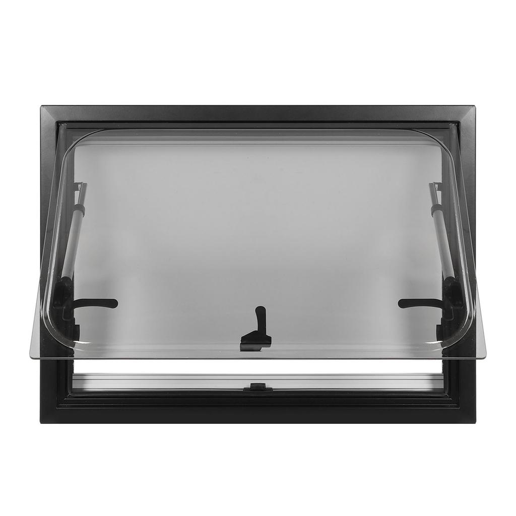 28 X 16 Inch RV Window with Screen Sunshade Double Layer Right Angle Push Out Window for Trailer