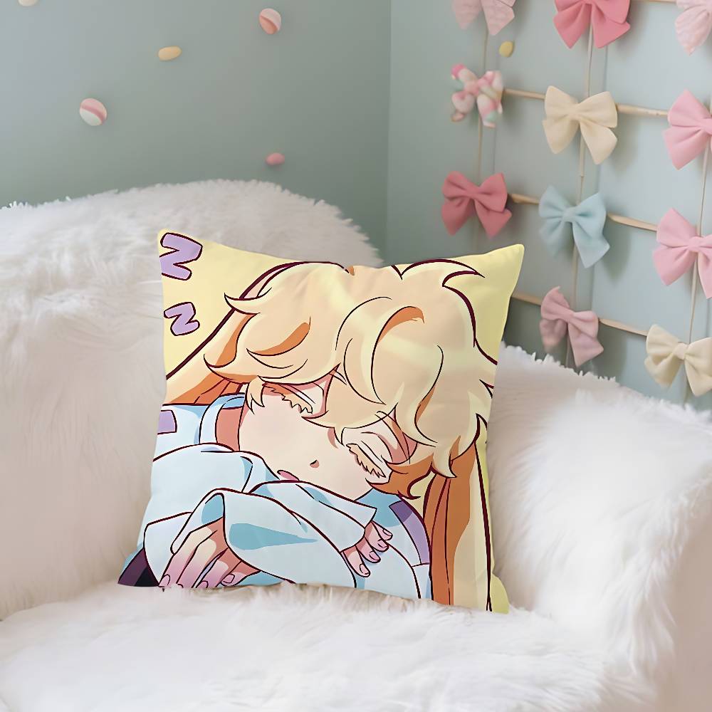 AnimeAalien Stage Cute Customizable Square Pillowcases Stylish And Soft Perfect For Beds Cars And Sofas