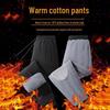 Зимние теплые свободные повседневные брюки с наколенниками для людей среднего и пожилого возраста