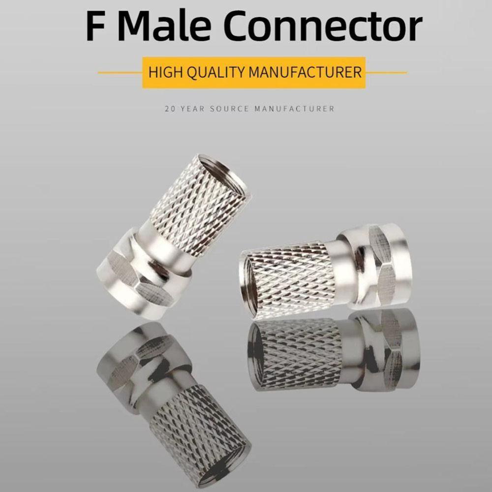 10Pcs 75 Ohm F Type Coaxial Adapter Coax Cable Quick Connector for TV Satellite Antenna Coax Cable