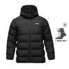 LiNing Campus Series Solid Color Hooded Long Sleeve Down Jacket Men Outerwear YYMT137-1