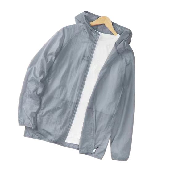 Мужская солнцезащитная куртка Yousheng с эластичными манжетами, капюшоном, молнией, дышащая, защита от солнца, верхняя одежда, легкая, универсальная