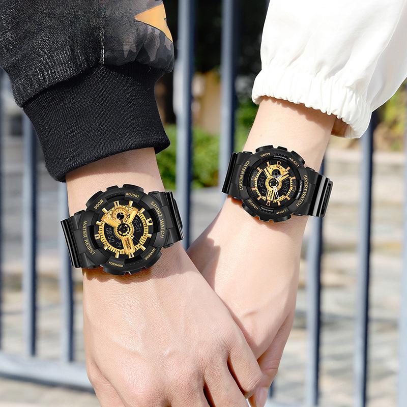 Супер горячие Ins трендовые мужские и женские студенческие часы в стиле Харадзюку, водонепроницаемые спортивные ремни, ручная лампа