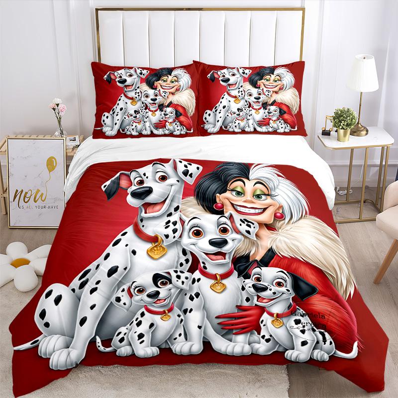 Dalmatian Family Portrait Print 3Pcs Bedding Setduvet Cover With 2 Bedropillowcase Home Birthday Gift