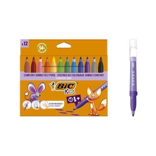 Feutres - BIC - 517250 - Multicolore - Jumbo - Lot De 12