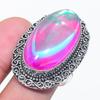 Natural Mystic Rainbow Topaz 925 Sterling Silver Jewelry Ring Size 10 c5C84