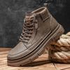 Новые модные осенние и зимние мужские высокие ботинки martin для студентов, трендовые рабочие туфли на мягкой подошве для мальчиков, кроссовки Martin с защитой труда