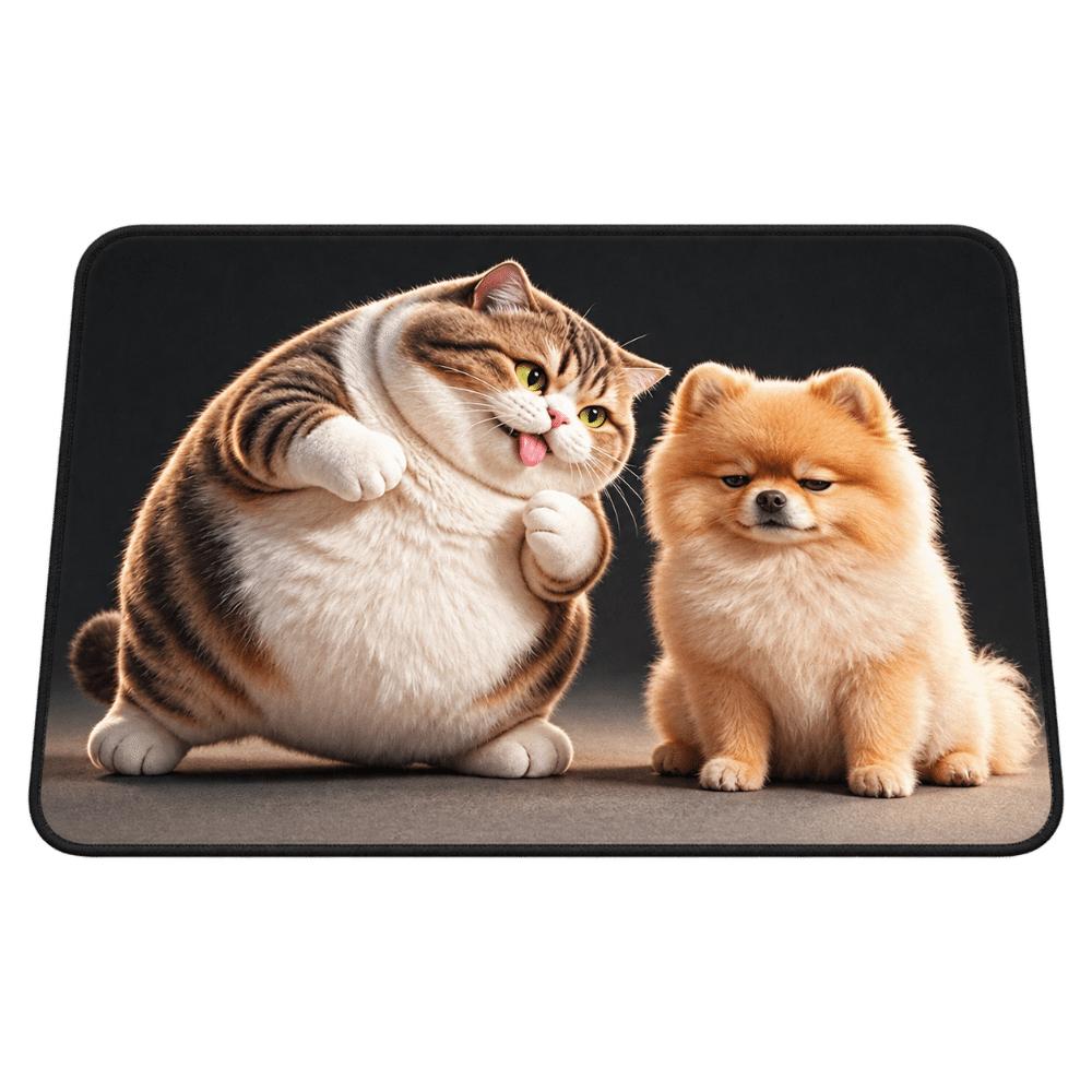 Non-Slip Dog Area Rug 2D Cartoon Carpet Soft Home Decor Carpet Living Rooms