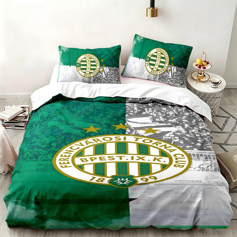Ferencvarosi TC 3pc set Perfect for bedroom use Comfortable bedding set includes a duvet cover and two pillowcases Ideal birthday or Christmas gift