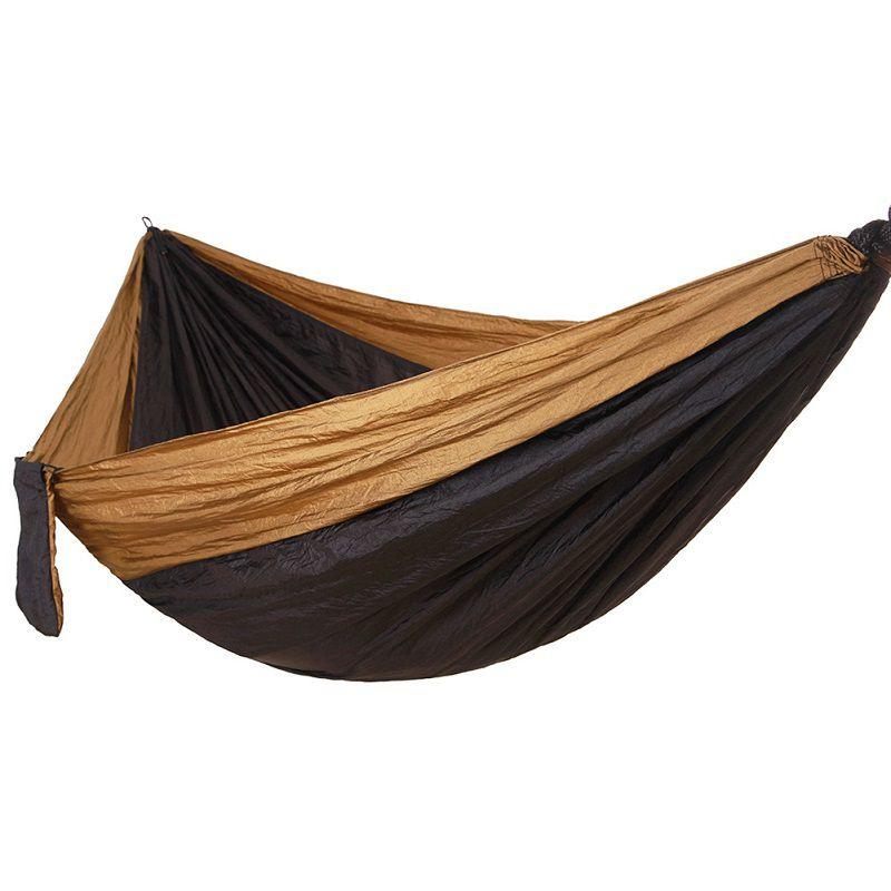 Двухместный гамак из парашютного нейлона для путешествий и кемпинга на открытом воздухе**