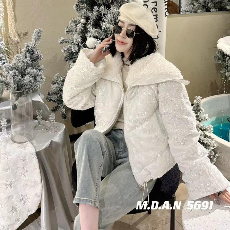 New Full-body Sequined Down Cotton-padded Clothes, Small Jackets, Bright New Battle Robes, Warm Cotton-padded Clothes, Fashionable.