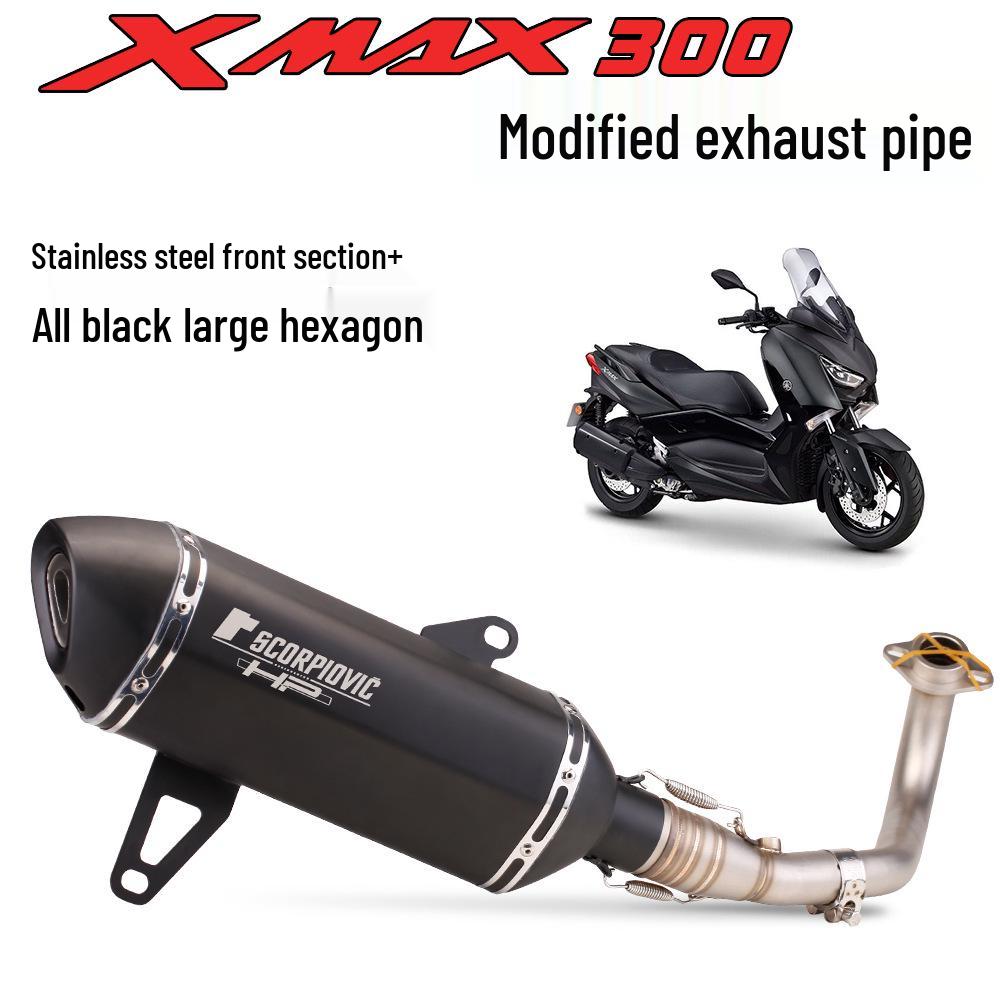 XMAX300 Motorcycle/Scooter Exhaust System – Stainless Steel Front, Yoshimura Akrapovič SC Rear