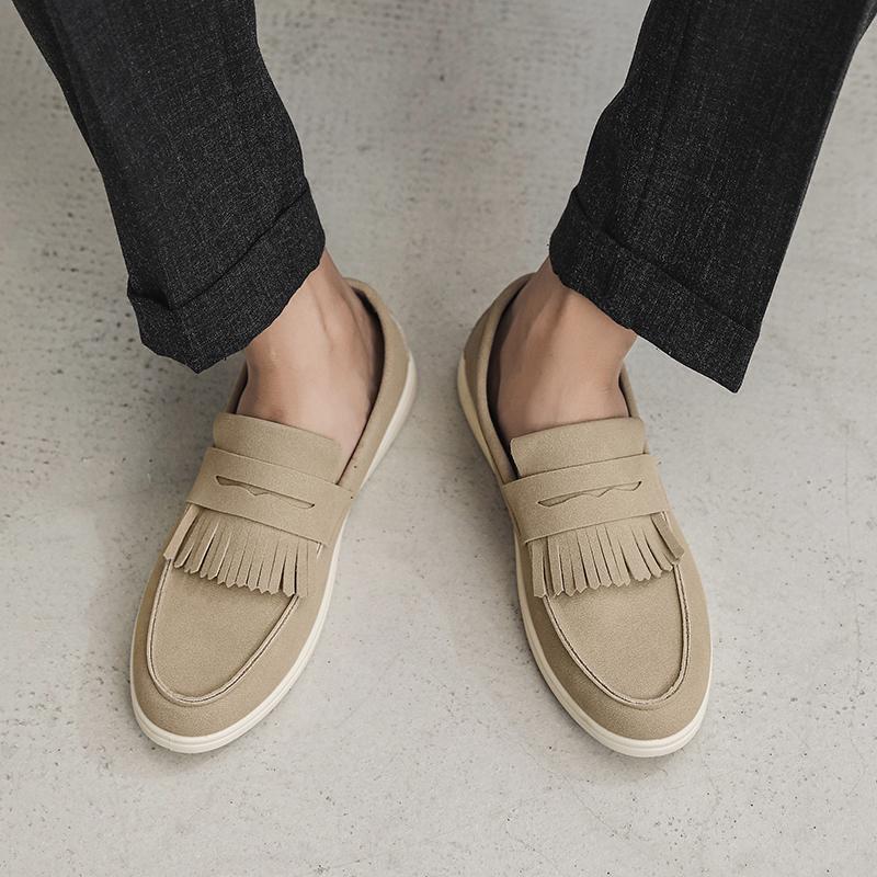 2025 New Model Men's One-Piece Slip-On Loafers, Lightweight Daily Casual Shoes