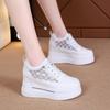 Mesh Height Increasing Insole Women's Shoes White Shoes Thick Bottom Thin Breathable New Summer Versatile Leisure Platform Mesh Surface Shoes
