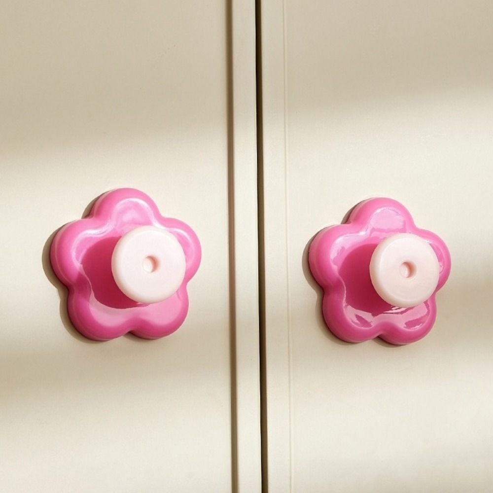4PCS Wall Mounted Flower Hooks Decorative Towel Hanger Multi-functional Key Hangers  Bathroom