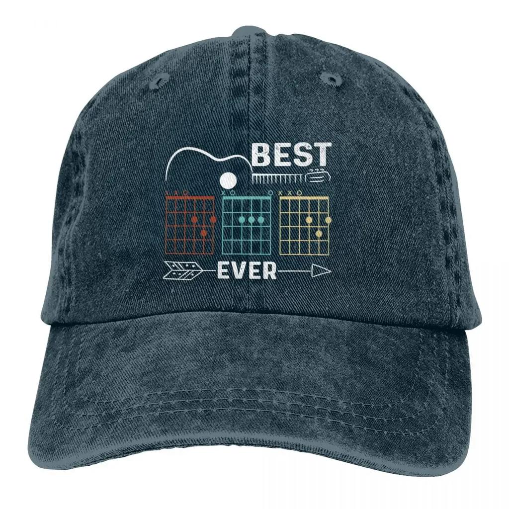 Летняя кепка с солнцезащитным козырьком Best Dad Chord Hip Hop Caps Guitar Rock Cowboy Hat Peaked Trucker Dad Hats