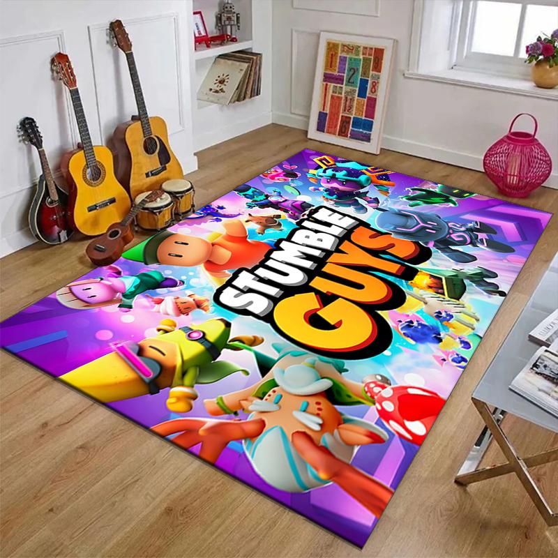stumble guys Polyester Carpet, Soft Indoor Mat for Office Chair, Living Room, Computer Desk - Decorative Home Office Rug Design