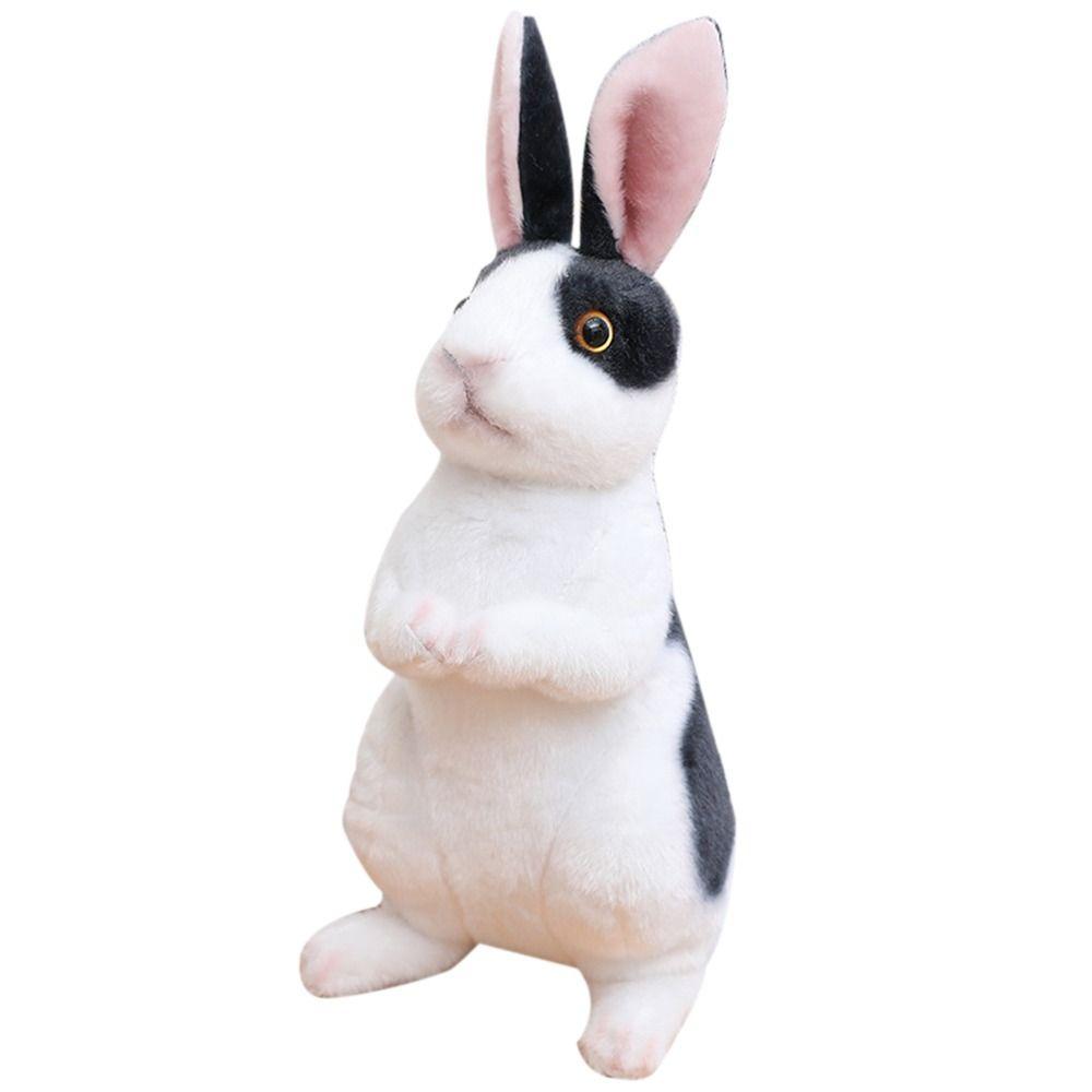 Kids Birthday Kawaii Rabbit Plush Toy Simulation Long Ears Rabbit Lifelike Animal Stuffed Doll Toys