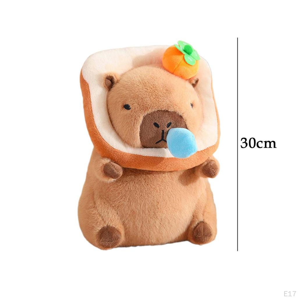 Capybara Plush Toy Stuffed with Pullable Snot Bubbles Cartoon Car Ornament