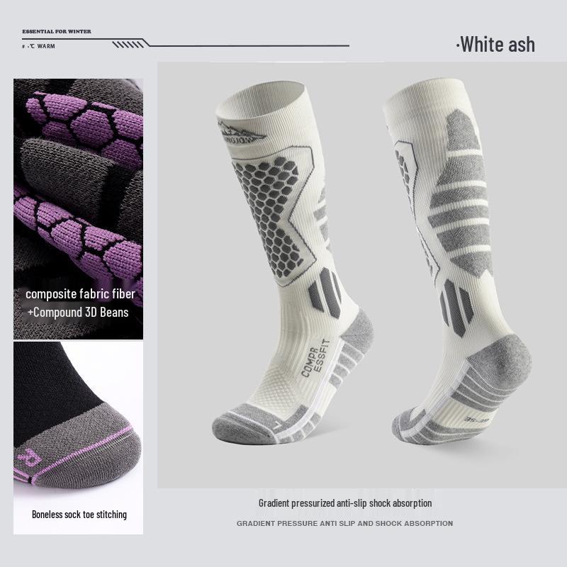 Унисекс Термокомпрессионные лыжные носки - Нескользящие, Быстросохнущие, Дышащие и Влагоотводящие для Активного отдыха