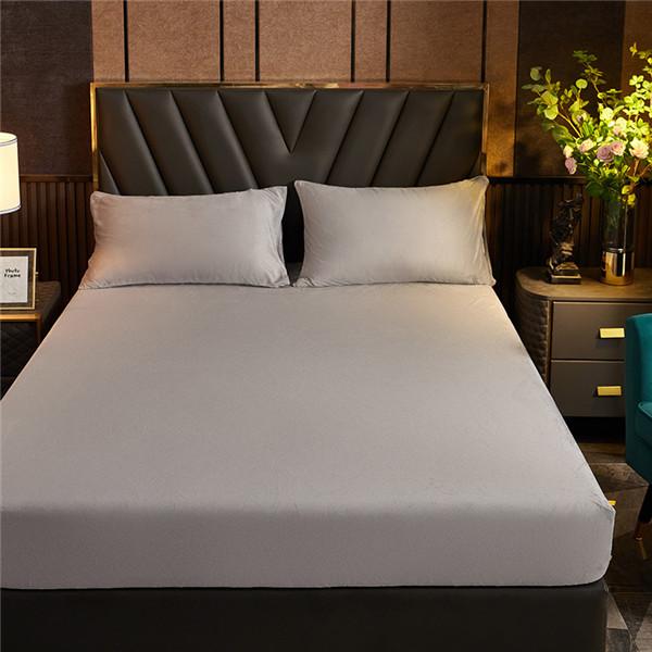 Winter Warm Plush Elastic Fitted Sheet Double Bed Sheet Soft Warm Velvet Bedspread Mattress Cover Bed Linen Protector No Pillowcases