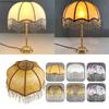 European Retro Lampshade High-end Fabric Tassel Bead Lamp Shade Classiacl Lamp Shade Bedroom Bedside Lamp Floor Light Cover E27