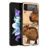 Cute Capybara Phone Case for Samsung Galaxy Z Flip 3 4 5 Folding Shell For Samsung Z Flip3 Flip4 Hard PC Fundas Bumper Cover