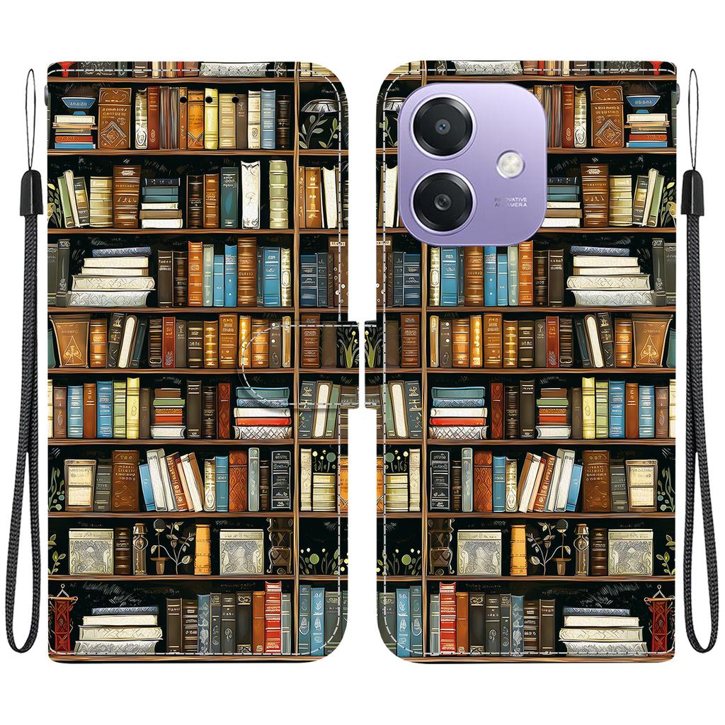 Чехол-книжка из искусственной кожи ручной работы для Oppo A3/A3 4G/Oppo A60/Oppo A40/A40m/Oppo A5x, противоскользящий, противоударный чехол с ремешком на запястье и рисунками сердец/роз/кошек