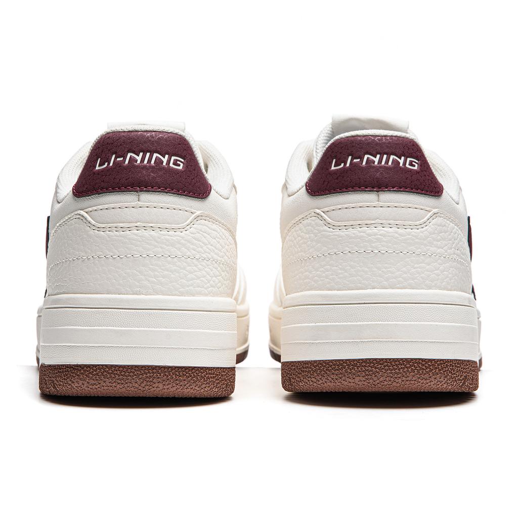 Li Ning Tianji Мягкие Противоскользящие Амортизирующие Износостойкие Низкие Скейтбордические Кроссовки Мужские Бело-Красные AGCU271-2