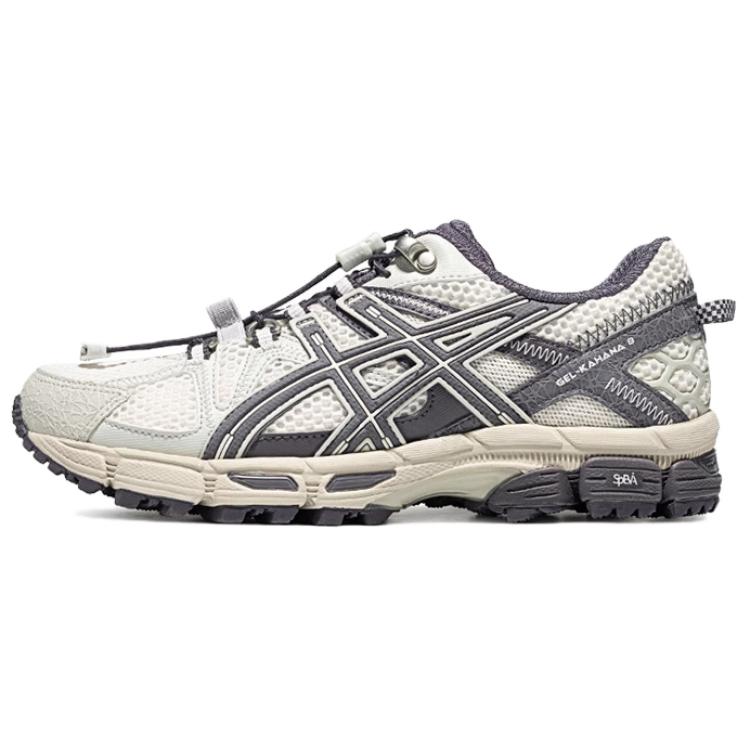 Asics Гель Кахана 8 FL Низкий верх Повседневные Кроссовки для трейлраннинга Городские поездки Бег на длинные дистанции Женские Серые Белые Кроссовки 1012B634-101