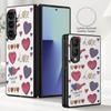 Прекрасный чехол с принтом макарон в форме сердца для Samsung Z Fold 8 Ultra 7 6 5, роскошная кожаная накладка, жесткая складная крышка для телефона для Galaxy Z Fold8 Fold7 Fold6