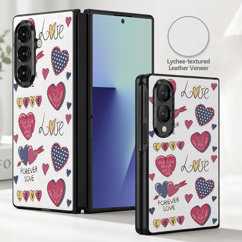 Прекрасный чехол с принтом макарон в форме сердца для Samsung Z Fold 8 Ultra 7 6 5, роскошная кожаная накладка, жесткая складная крышка для телефона для Galaxy Z Fold8 Fold7 Fold6