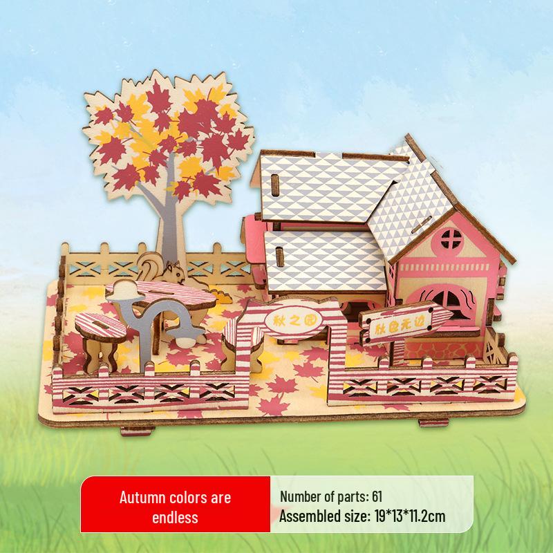 3D Деревянный Пазл Колесо Обозрения - Развивающий DIY Подарок для Детей