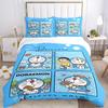 Doraemon'S Warm Friends Print 3Pcs Bedding Setduvet Cover With 2 Bedropillowcase Home Birthday Gift