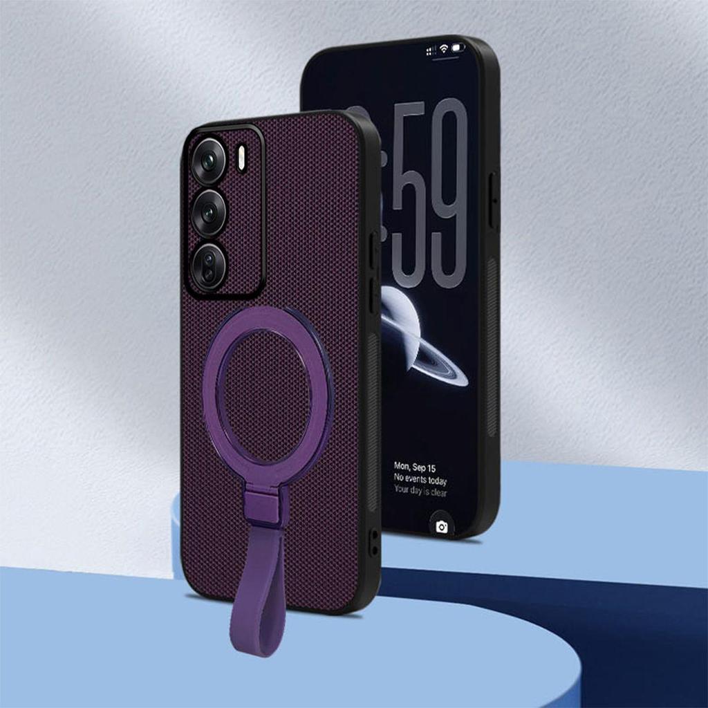Премиальный чехол-книжка из ПУ-кожи с магнитной подставкой-кольцом для OPPO Reno12 Pro 5G, Reno12 5G, Защитная крышка в деловом стиле