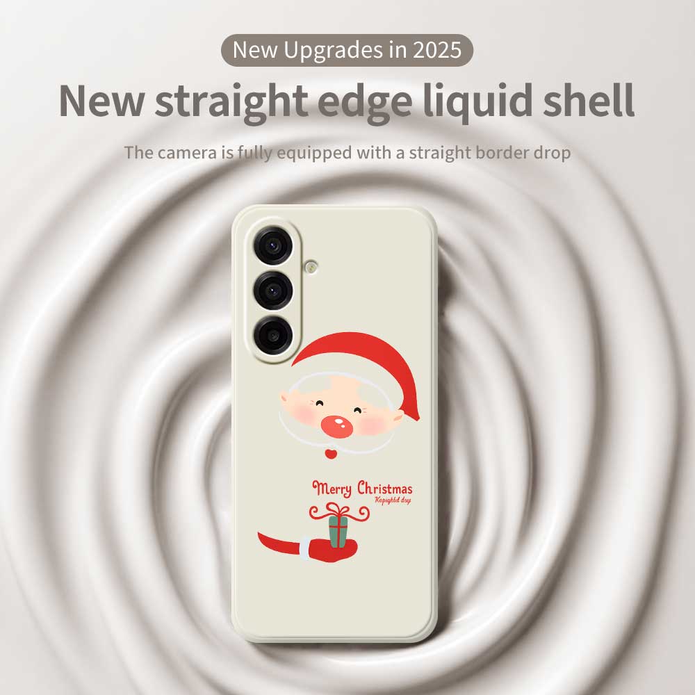 For Samsung Galaxy A17 5G Case Santa Claus Gift Pattern Printing Straight Edge TPU Phone Back Cover