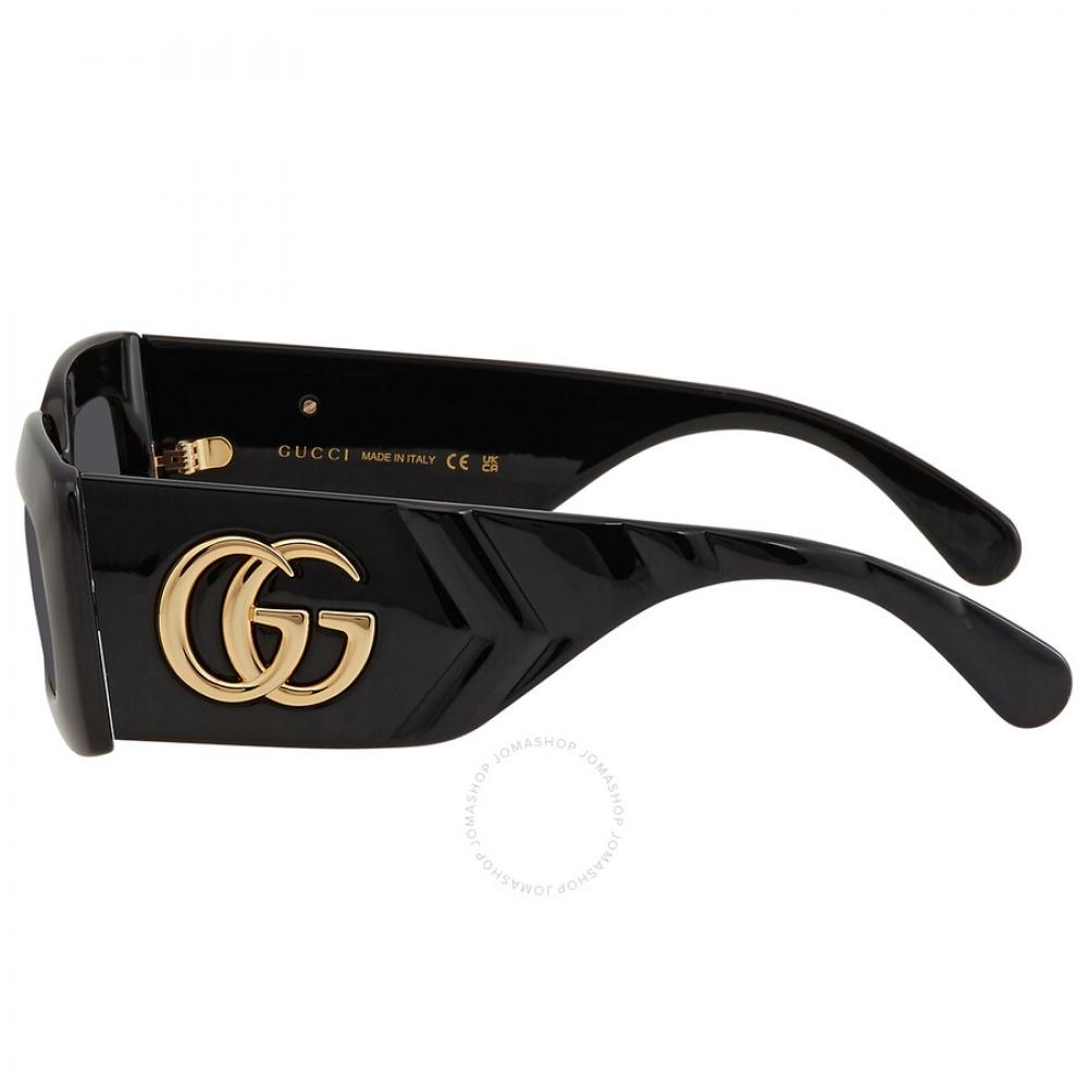 Gucci Gray Rectangular Ladies Sunglasses Gg0811s 001 53