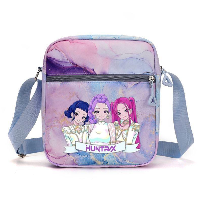 New Korean Kpop Demon Hunter Girl Group Surrounding Printed Shoulder Bag Messenger Bag Student Bag Cute Large Capacity